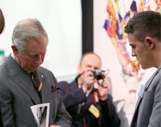 Artist Tom Martin and the Prince