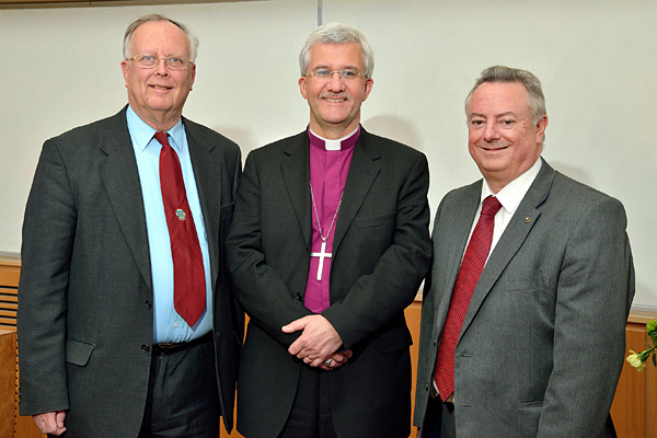 Professor Robin Wilson, The Rt Revd Dr Jonathan Gibbs and Professor Bob Cryan