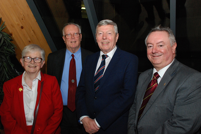 Alan Johnson, Professor Bob Cryan, Joy Crispin-Wilson, Professor Robin Wilson
